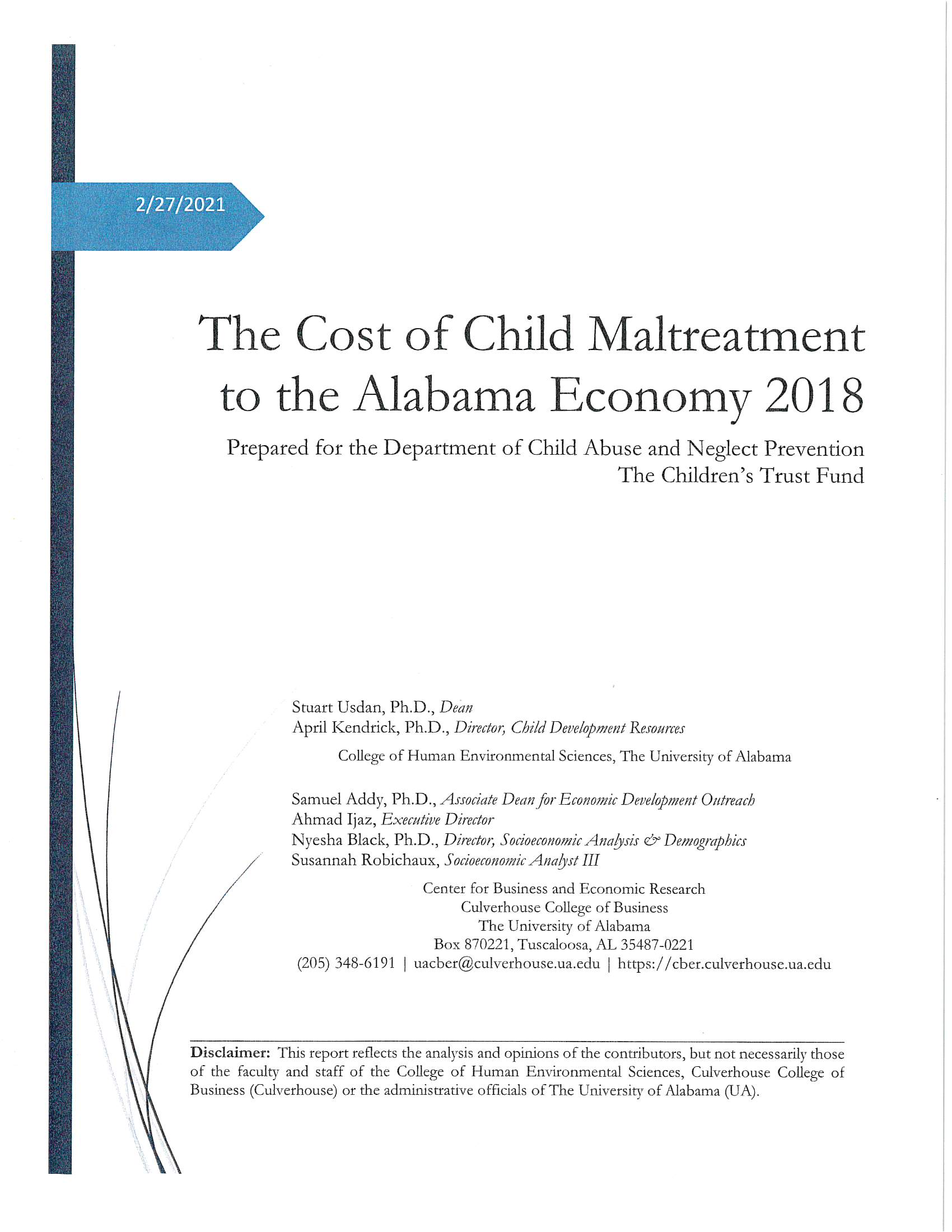 2018 Cost of Child Maltreatment Report